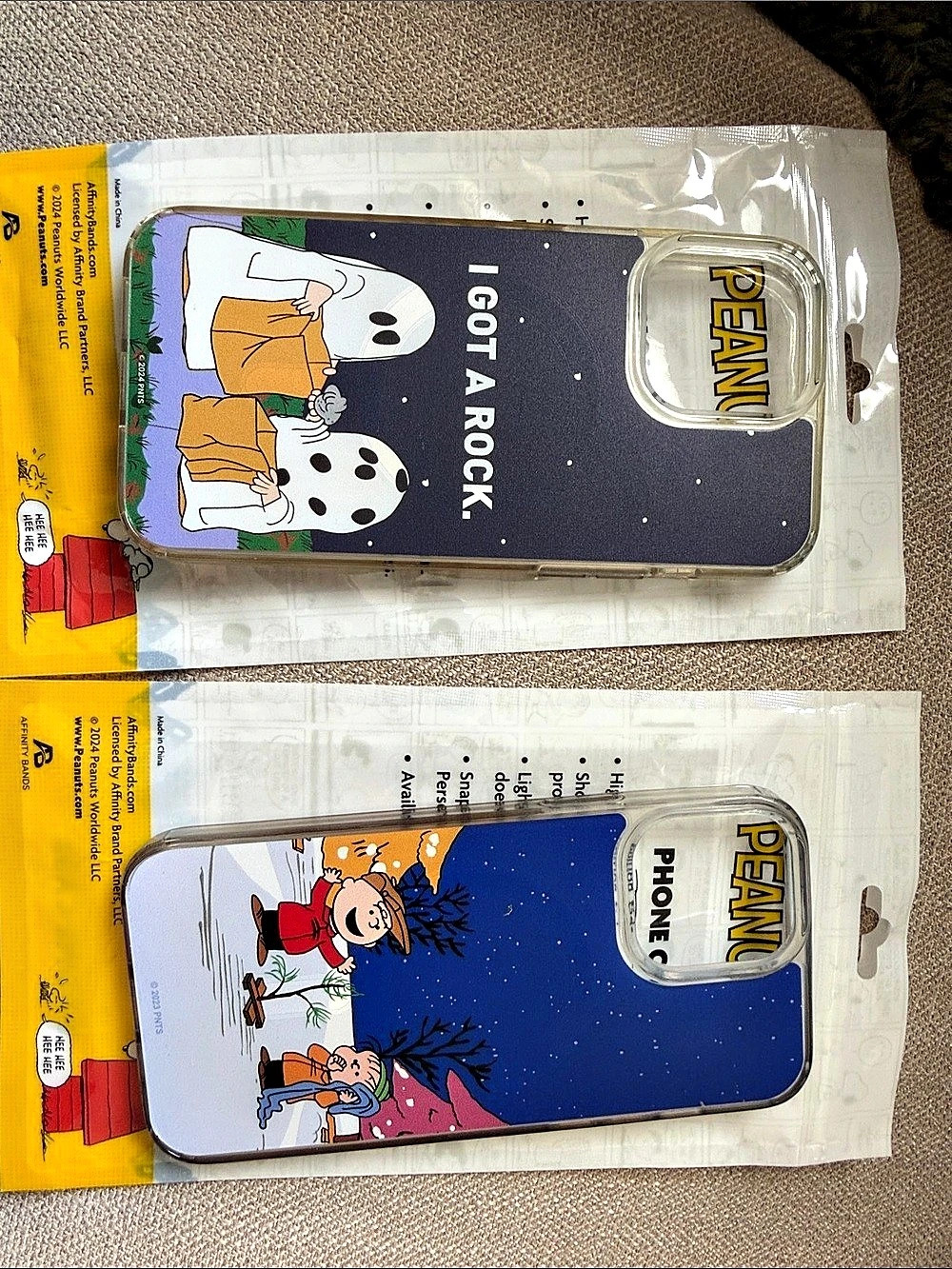 Peanuts Holiday Phone Cases 2-Pack Blue & Clear NWT - iPhone13